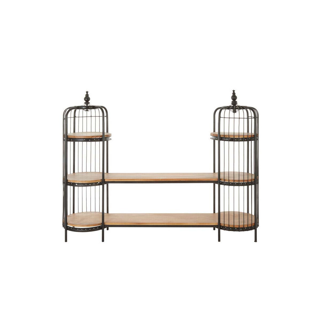 Mantis Long Black Finish Birdcage Shelf Unit
