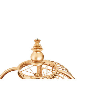 Mantis Champagne Gold Finish Birdcage Shelf Unit - Image 4