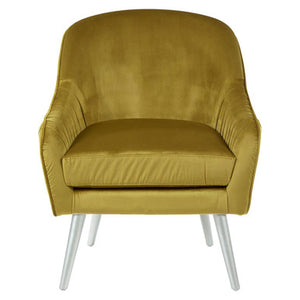 Louxor Mustard Velvet Armchair