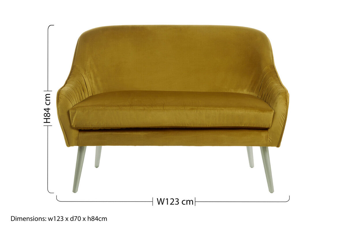 Louxor Mustard Velvet Sofa