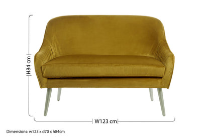 Louxor Mustard Velvet Sofa