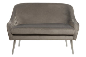 Louxor Grey Velvet Sofa