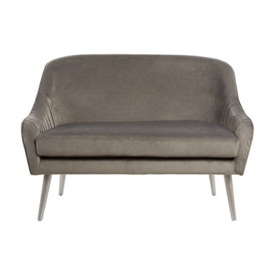 Louxor Grey Velvet Sofa