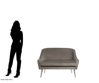 Louxor Grey Velvet Sofa