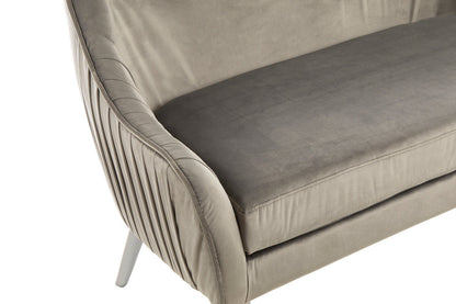 Louxor Grey Velvet Sofa