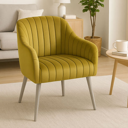 Louxor Mustard Fabric Armchair