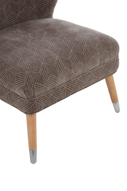 Regents Park Grey Chenille Wingback Chair