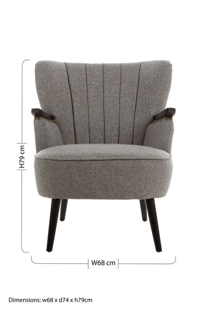 Hampstead Grey Fabric Armchair