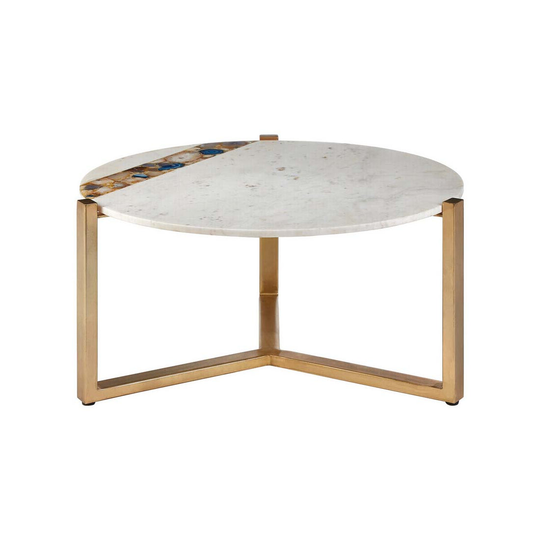 Vizzini Agate Marble Top Round Coffee Table