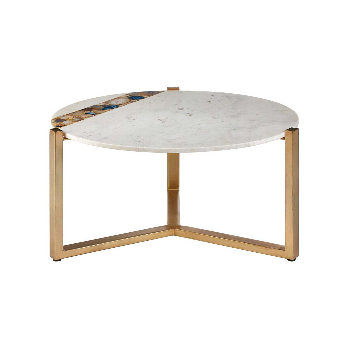 Vizzini Agate Marble Top Round Coffee Table