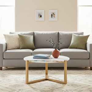 Vizzini Agate Marble Top Round Coffee Table