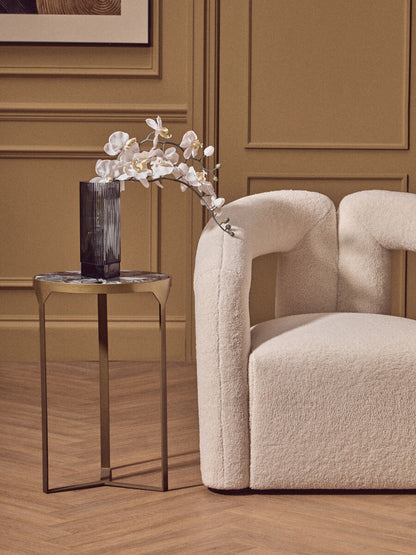 Vizzini Round Agate Side Table - Image 3