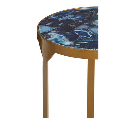 Vizzini Round Agate Side Table