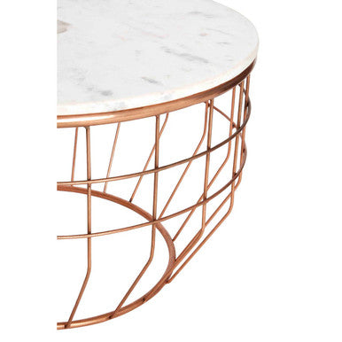 Vizzini White Marble Coffee Table