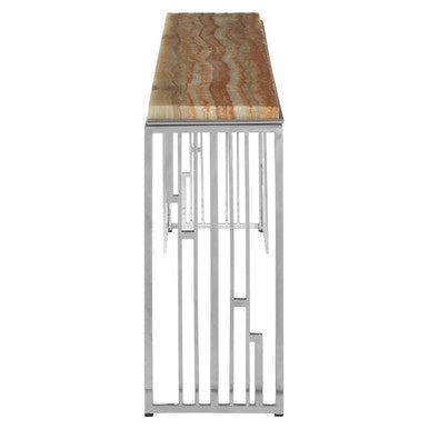 Relic Console Table With Onyx Stone Top