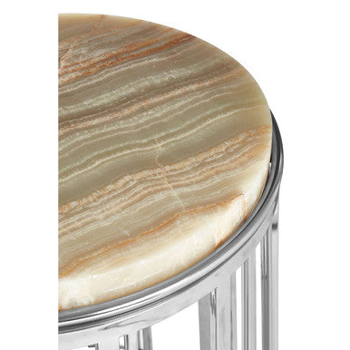 Relic Onyx Stone Side Table