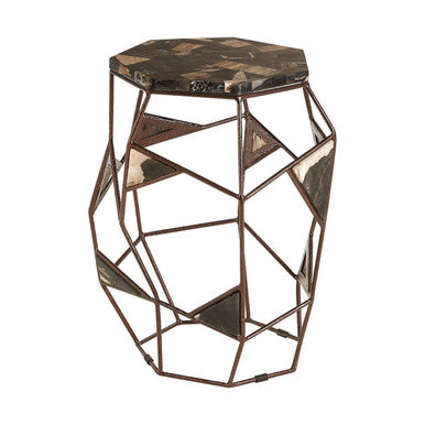 Relic Side Table With Asymmetric Frame