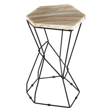 Relic Side Table With Patterned Top
