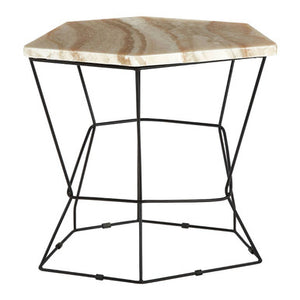 Relic Side Table With Patterned Top