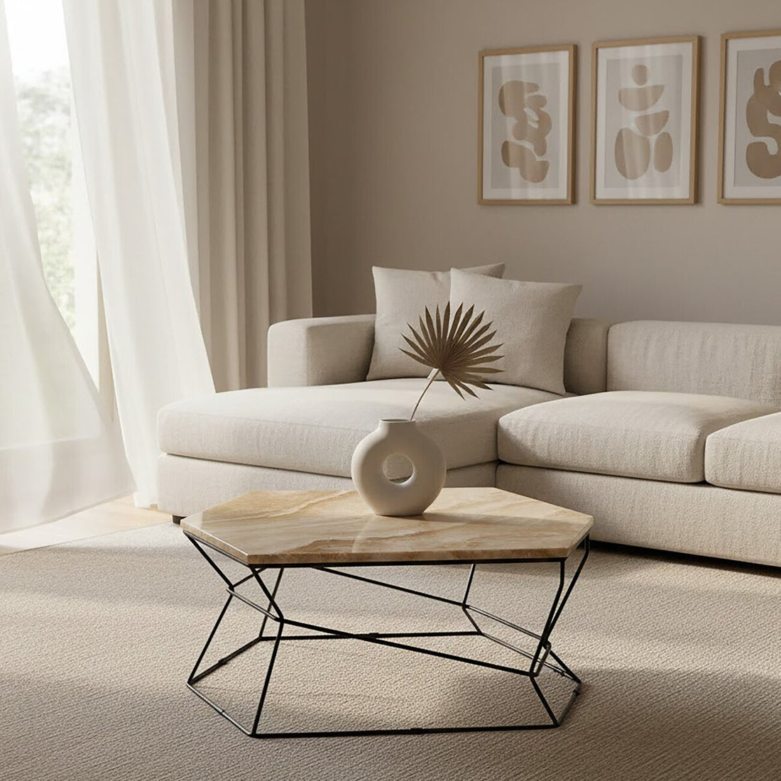 Relic Coffee Table With Natural Onyx Top