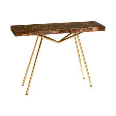Relic Console Table With Agate Top