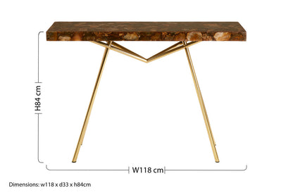 Relic Console Table With Agate Top