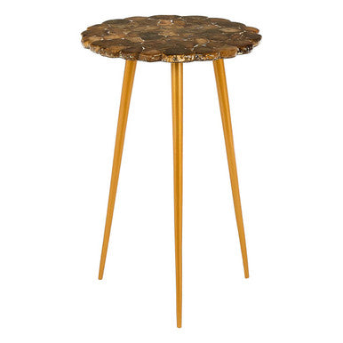 Relic Round  Side Table with Agate Top