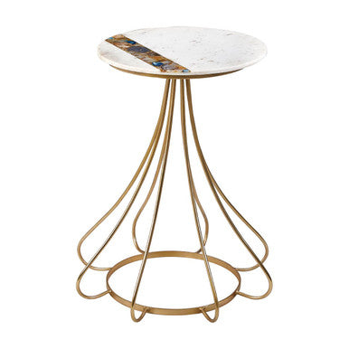 Vizzini Marble And Agate Side Table