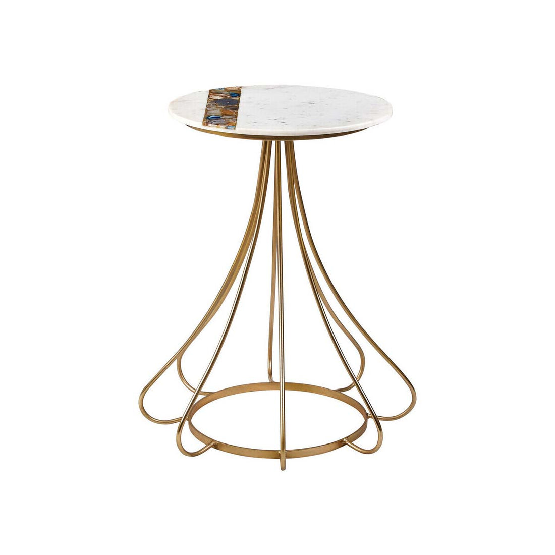 Vizzini Marble And Agate Side Table