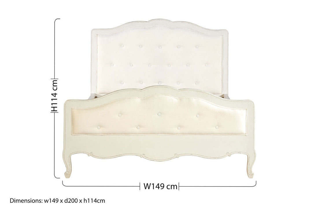 Loire White Double Bed - Image 9