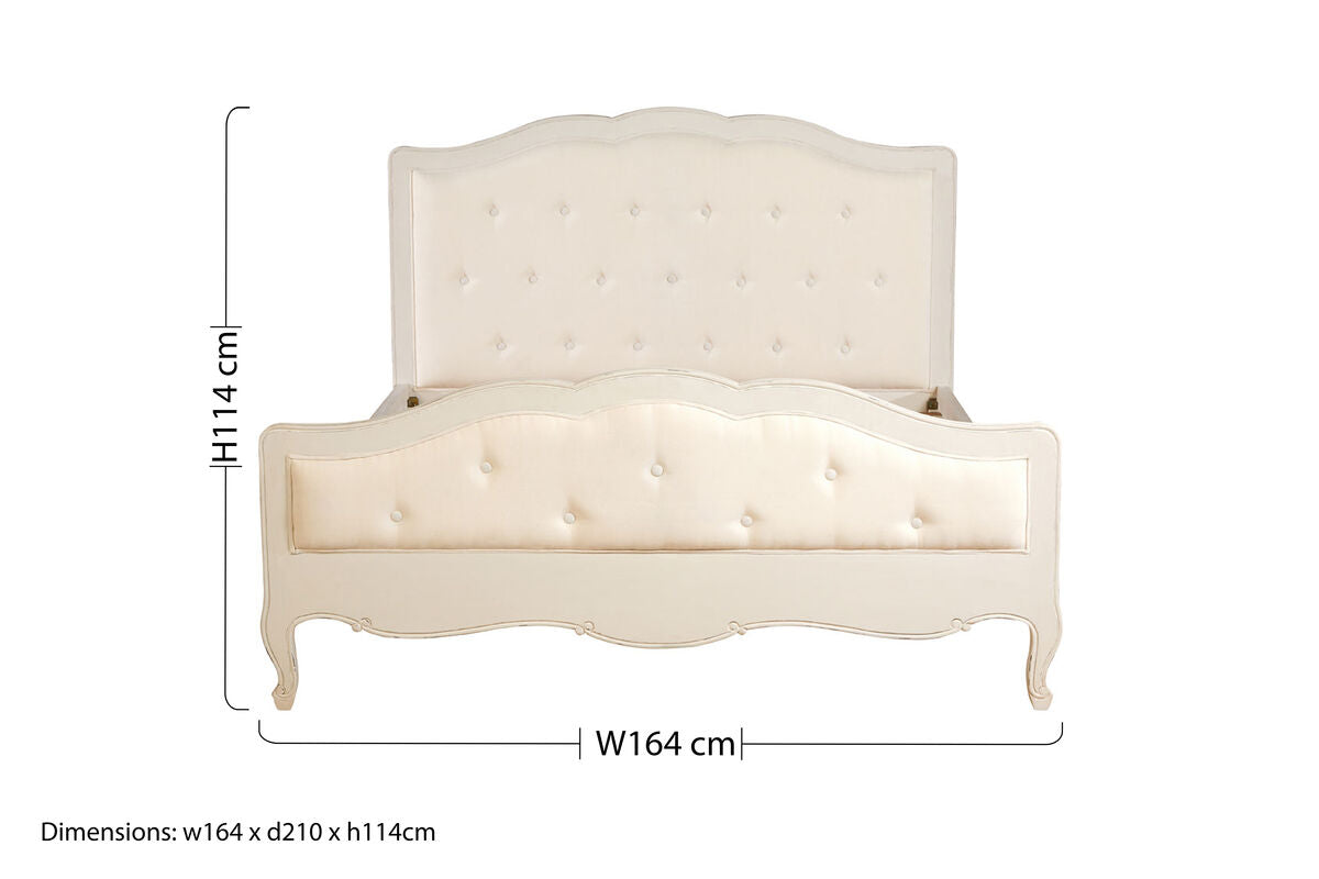 Loire White Kingsize Bed