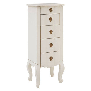 Loire 5 Drawer Small Chest White
