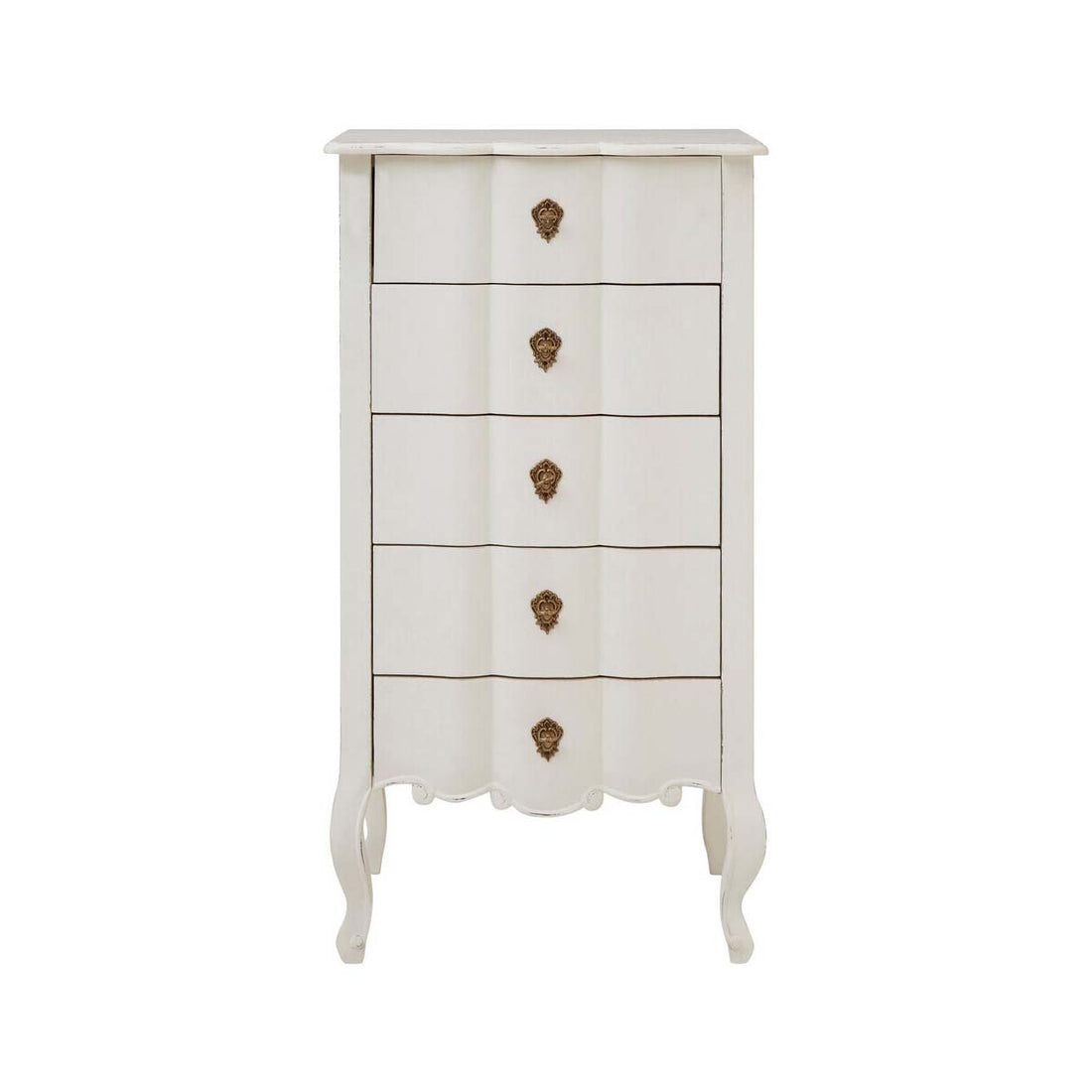 Loire 5 Drawer White Chest