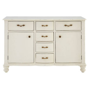Loire White Wooden 2 Door and 6 Drawer Sideboard
