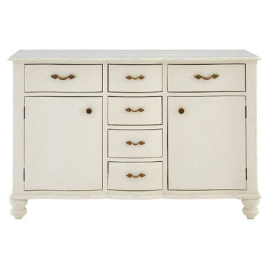 Loire 6 Drawer White Sideboard