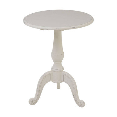 Loire Round White Pedestal Table