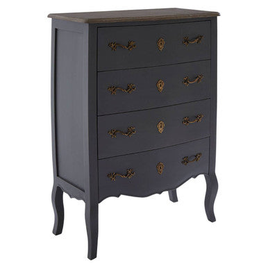 Loire 4 Drawer Dark Grey Chest