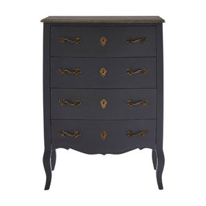 Loire 4 Drawer Dark Grey Chest