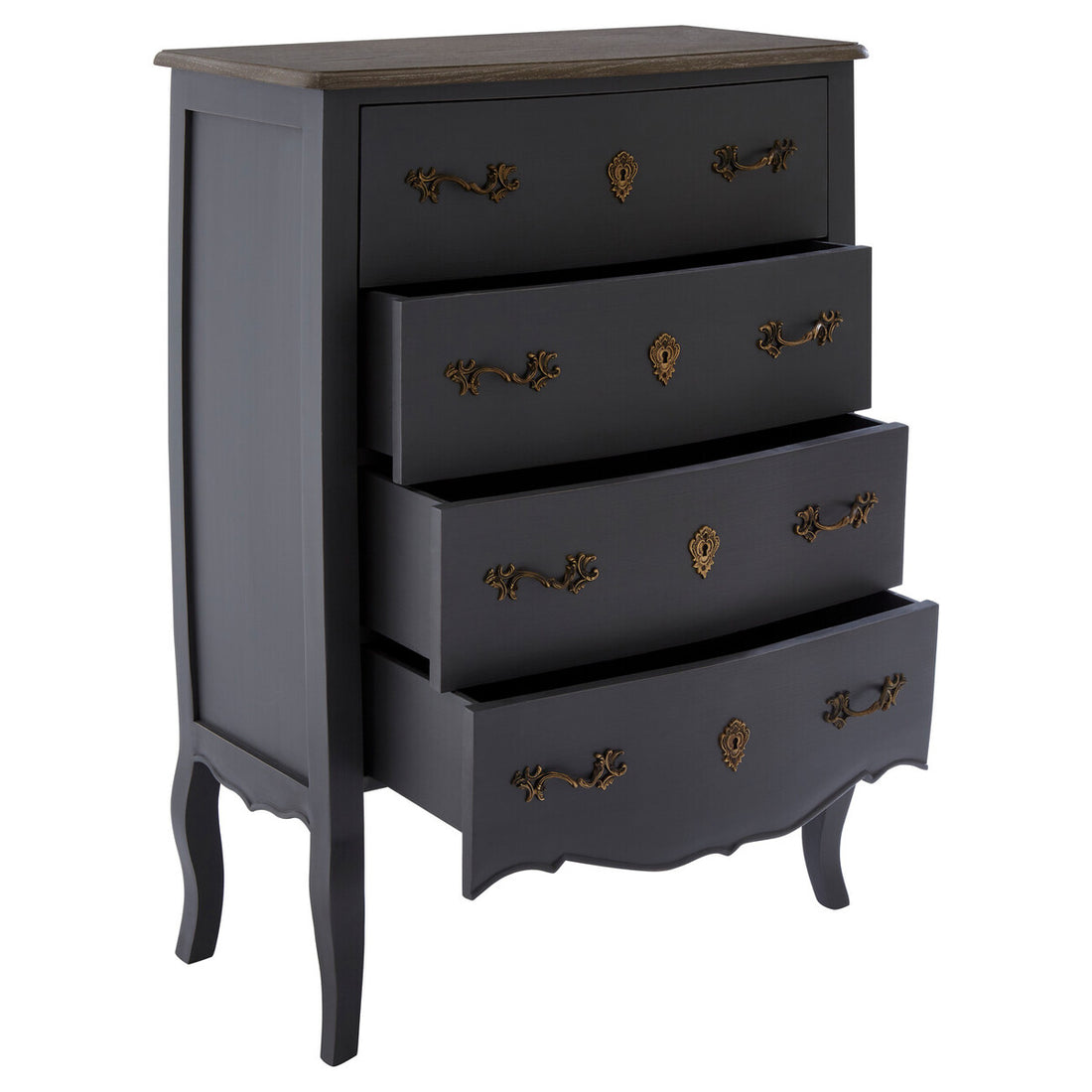 Loire 4 Drawer Dark Grey Chest - Image 7