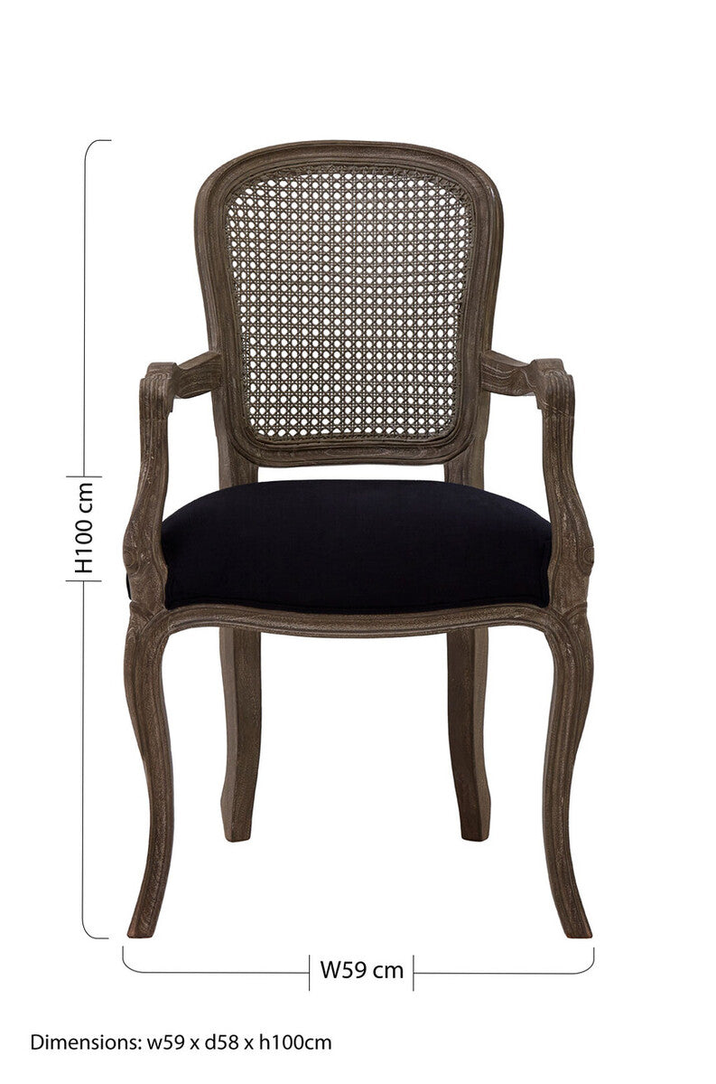Loire Black Fabric Chair - Image 9