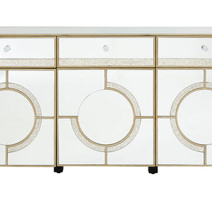Knightsbridge Champagne Gold and Mirrored Sideboard