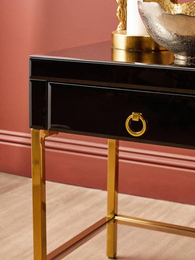 Kensington Townhouse Black And Gold Side Table - Image 9