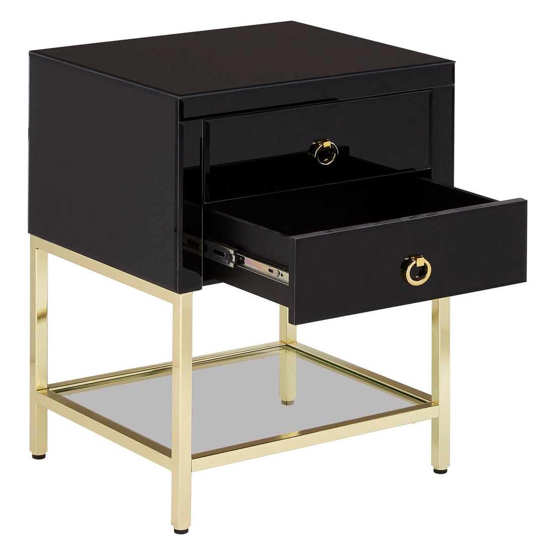 Kensington Townhouse Black 2 Drawer Side Table - Image 6