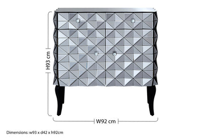 Soho Silver Finish Cabinet