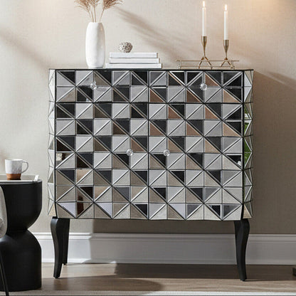 Soho Silver Finish Cabinet