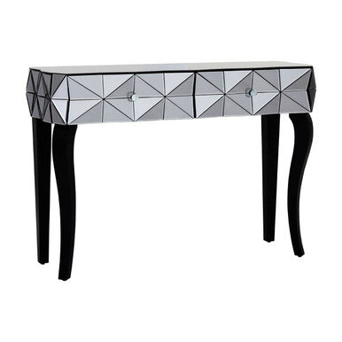 Soho Smoke Glass Two Drawer Console Table