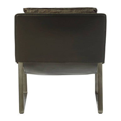 Hoxton Dark Brown Leather Lounge Chair - Image 6