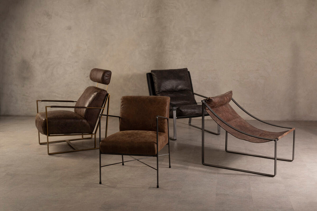 Hoxton Dark Brown Leather Lounge Chair - Image 3