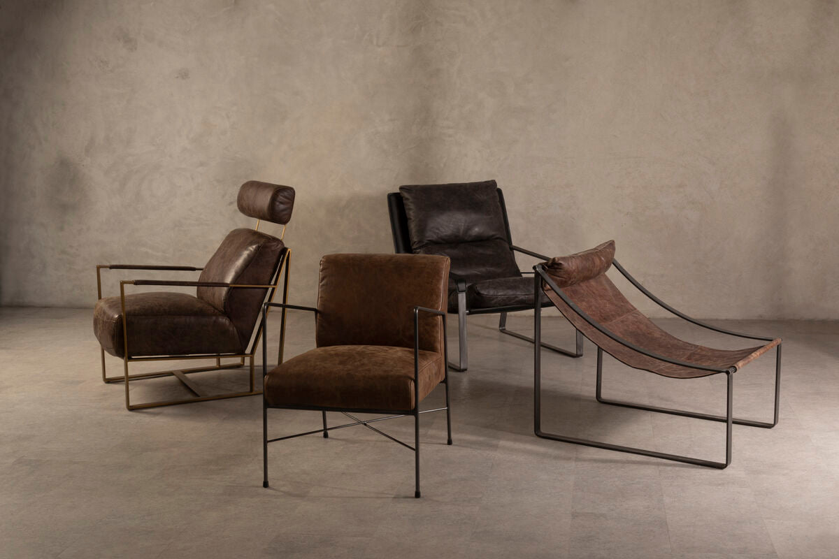 Hoxton Dark Brown Leather Lounge Chair