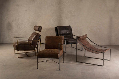 Hoxton Dark Brown Leather Lounge Chair